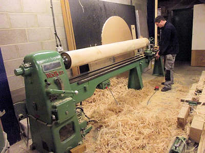 Tony on the lathe